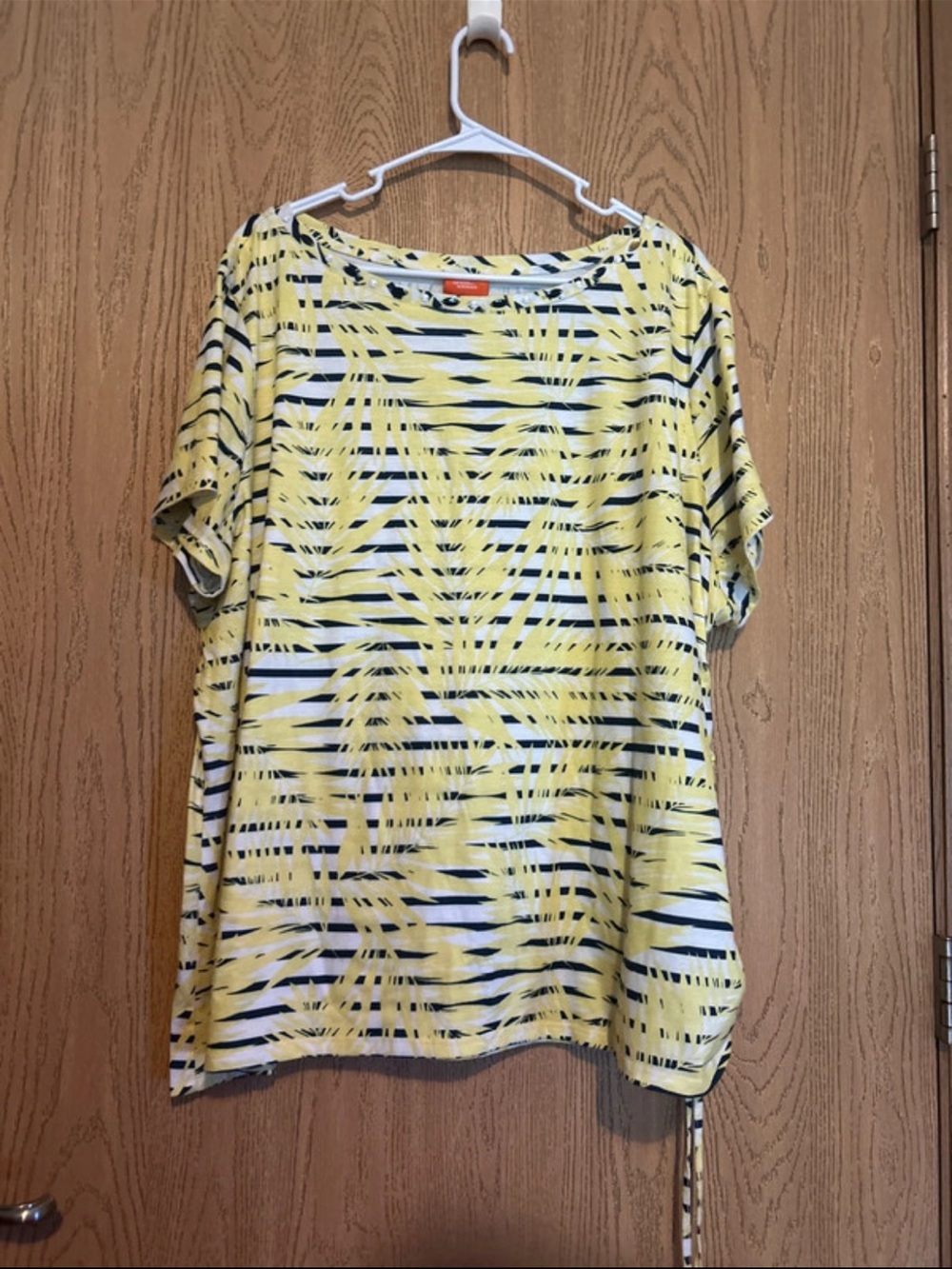 hearts of palm Palm-Print Short Sleeve Top